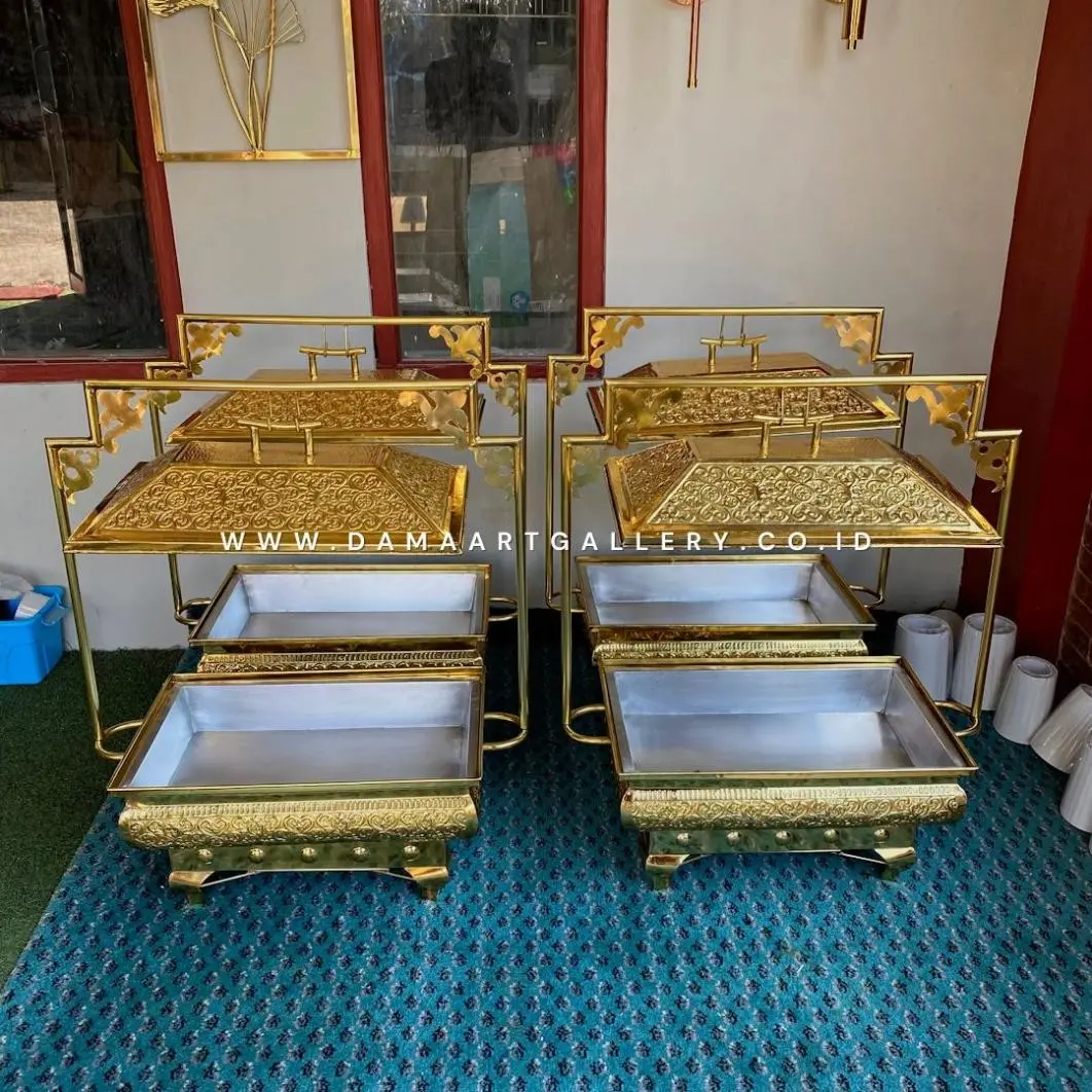 Chafing Dish Kuningan Tempat Prasmanan Ukir